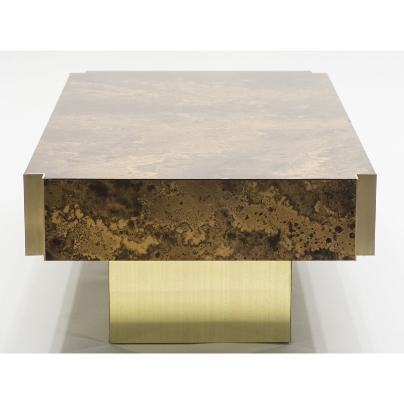 Vintage coffee table in brass by the Jansen home