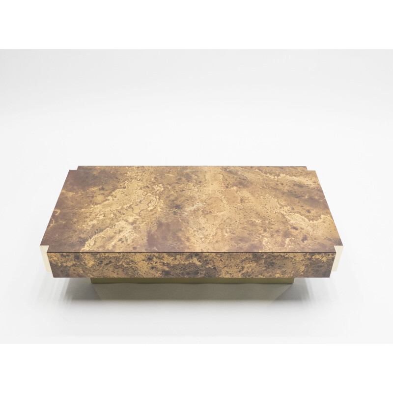 Vintage coffee table in brass by the Jansen home