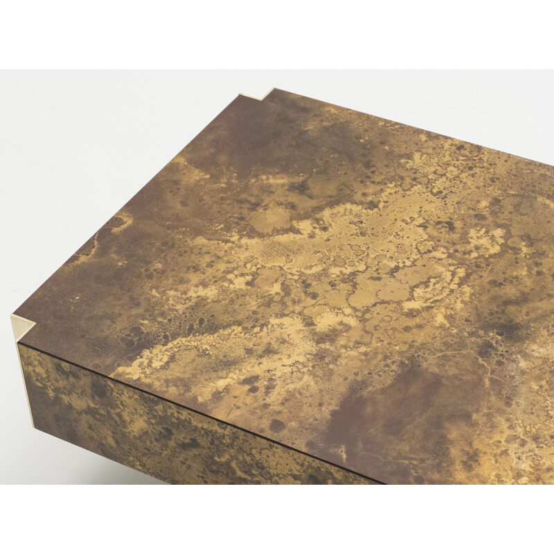 Vintage coffee table in brass by the Jansen home