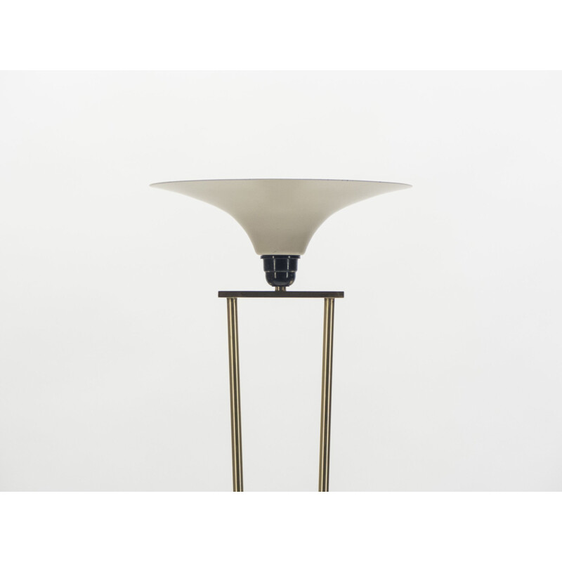 Vintage Italian floor lamp in brass and opaline by Stilnovo