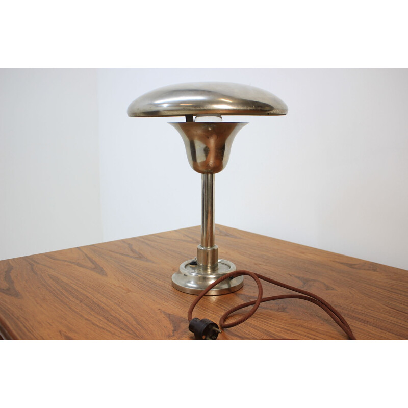 Vintage Bauhaus lamp in chroom