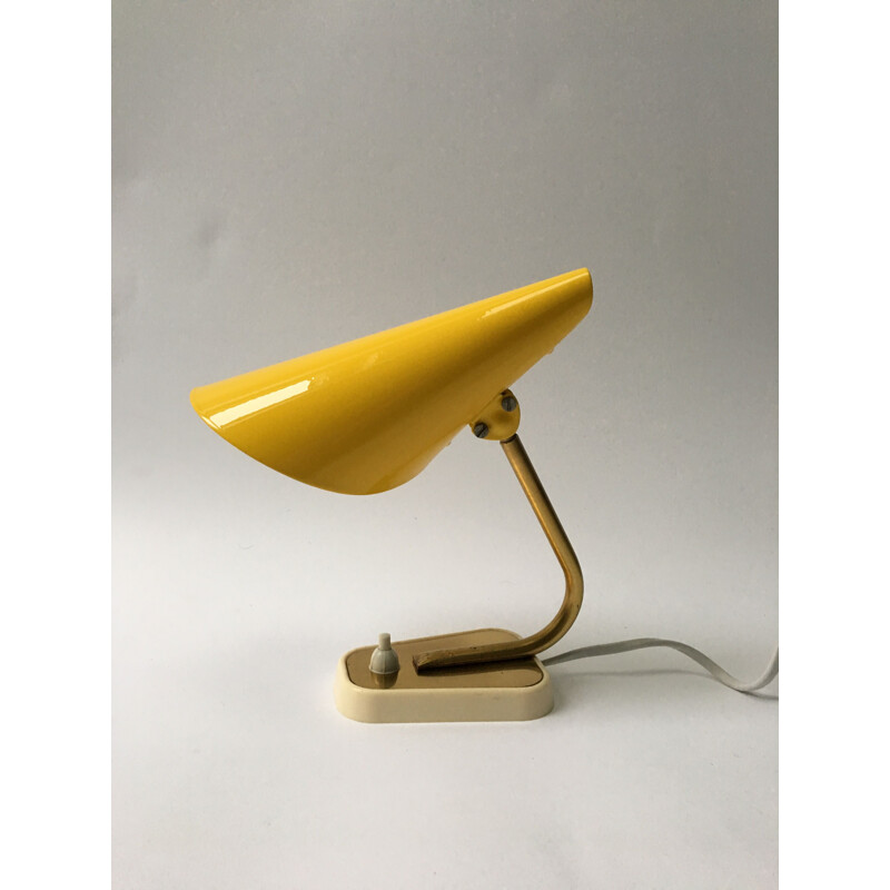 Lampe vintage jaune 1960