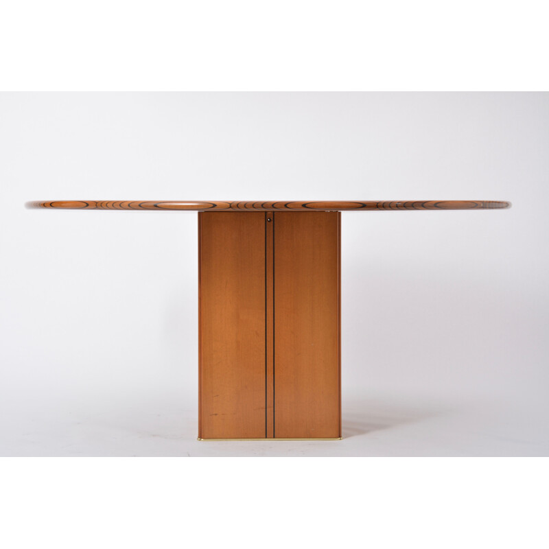 Vintage table in burl wood by Tobia and Afra Scarpa for Maxalto