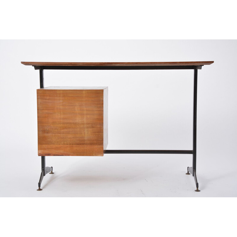 Vintage Italian desk in formica and teak