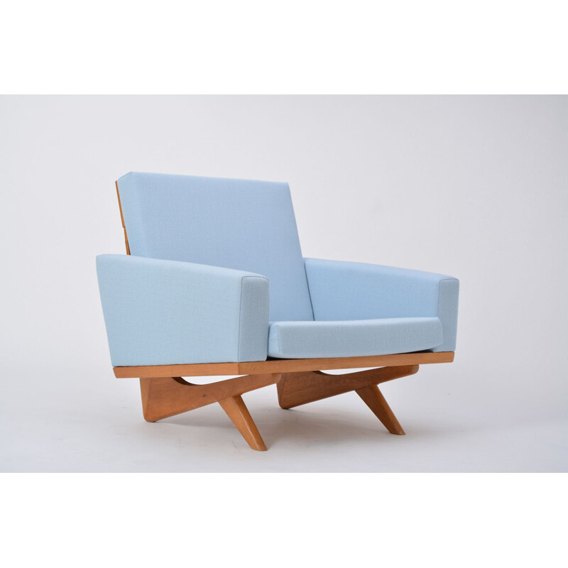 Vintage blue armchair by Georg Thams for As Vejen