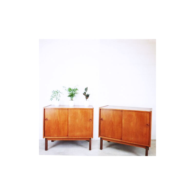 Vintage Swedish blond teak cabinet