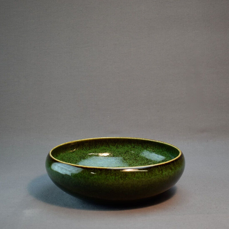 Vintage green ceramic bowl for Rörstrand