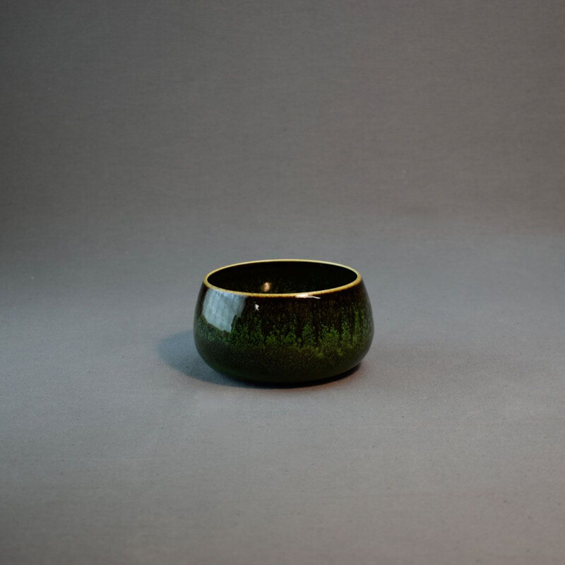 Vintage green ceramic bowl for Rörstrand