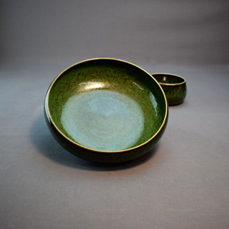 Vintage green ceramic bowl for Rörstrand