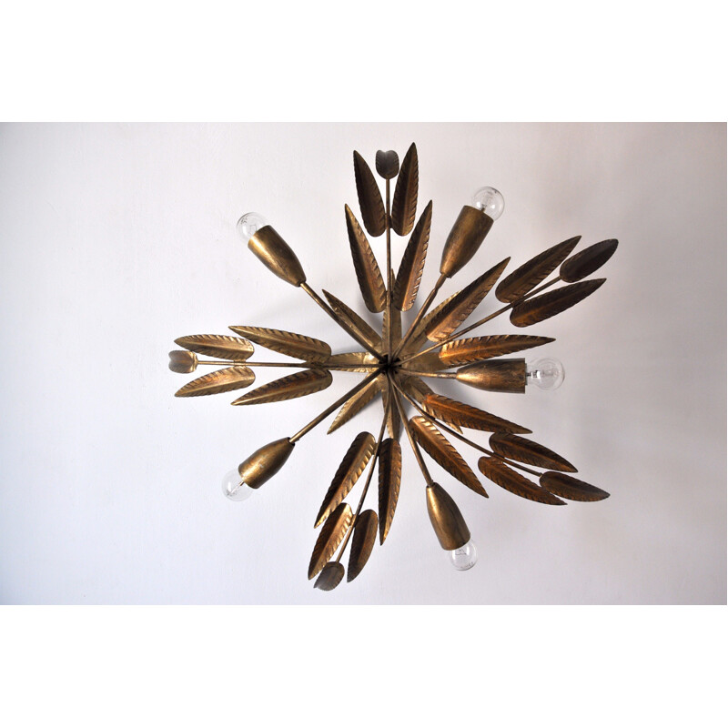 Vintage brass ceiling light by Feroarte