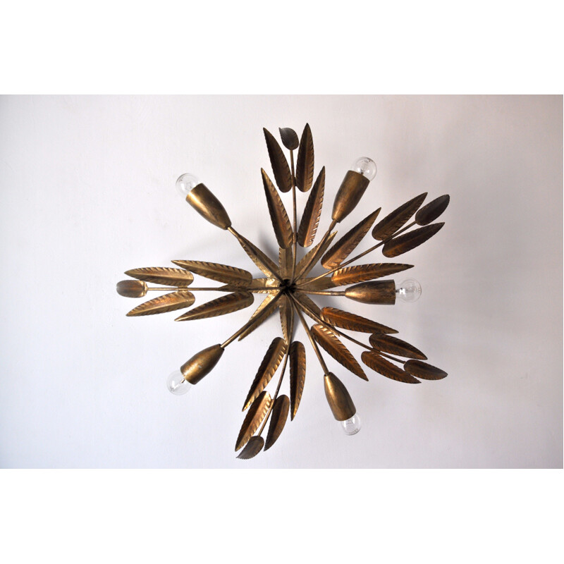 Vintage brass ceiling light by Feroarte