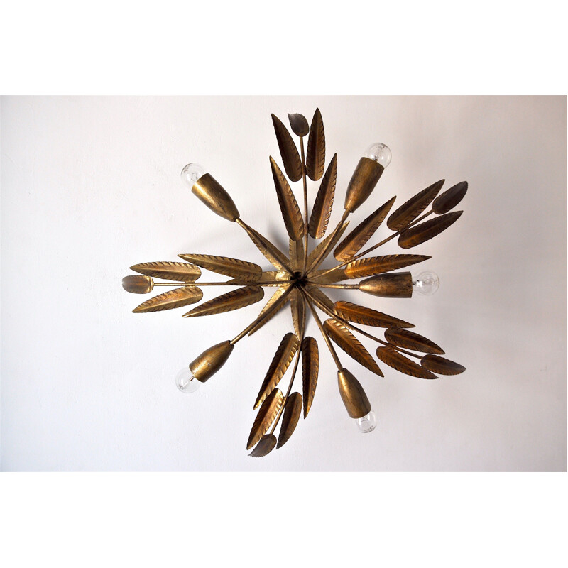 Vintage brass ceiling light by Feroarte