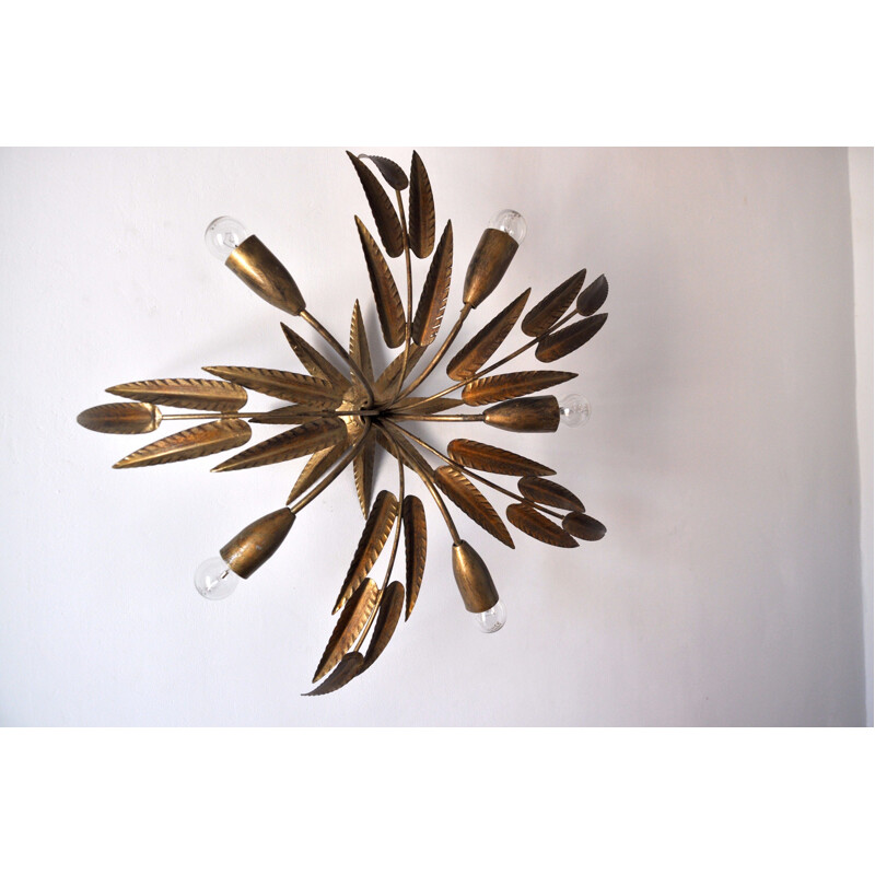 Vintage brass ceiling light by Feroarte