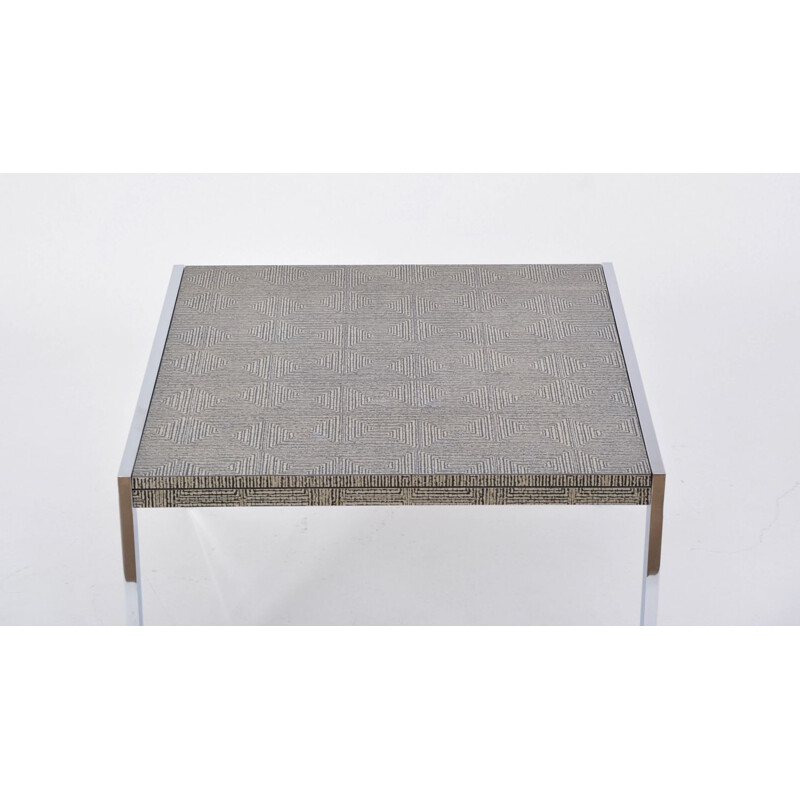 Vintage coffee table in steel and aluminum