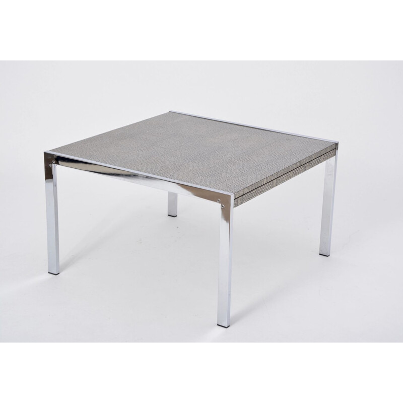 Vintage coffee table in steel and aluminum
