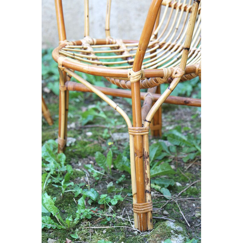 Vintage garden set in rattan