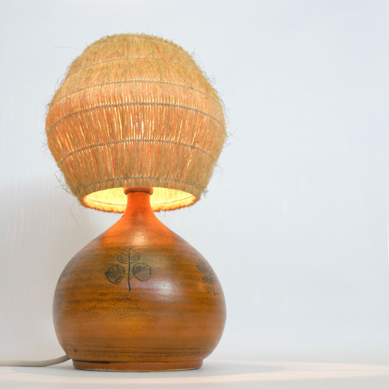Lampe vintage en céramique par Jacques Blin