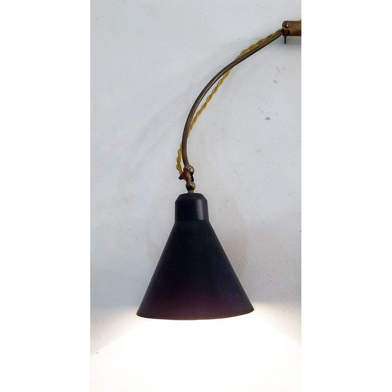Vintage extendable Italian wall lamp "Scissor"