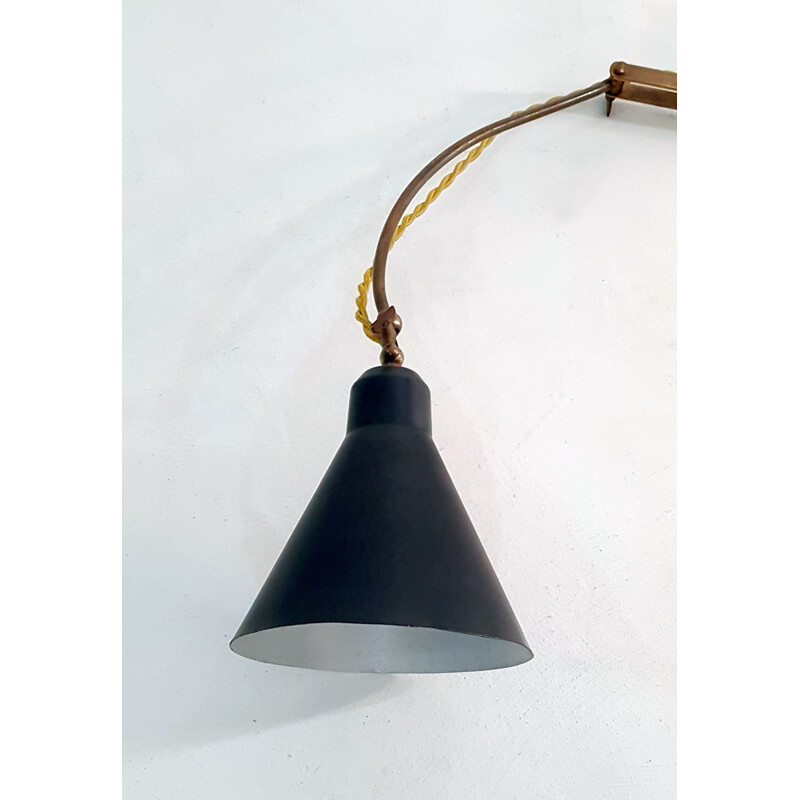 Vintage extendable Italian wall lamp "Scissor"