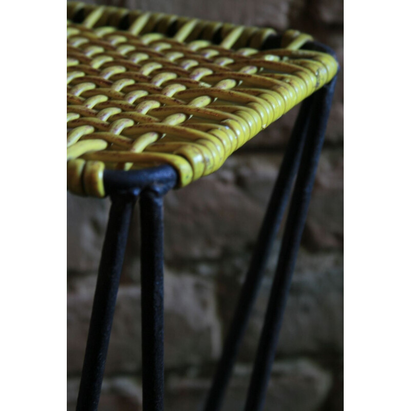 Pair of vintage stools by Wladyslaw Wolkowski, Poland 1960