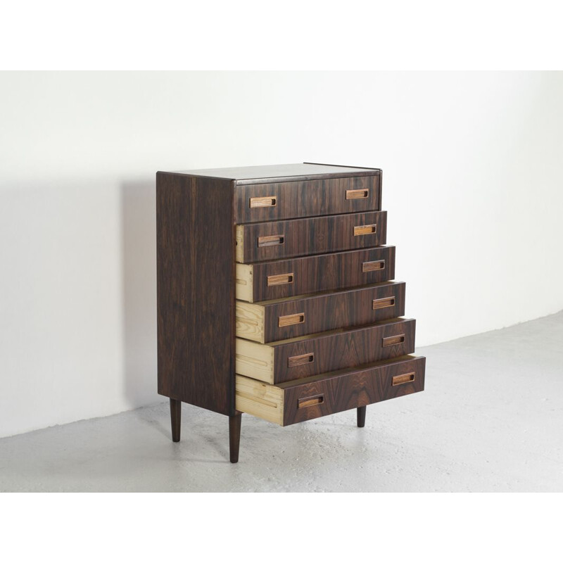 Vintage Danish chest of drawers in rosewood by Westergaard