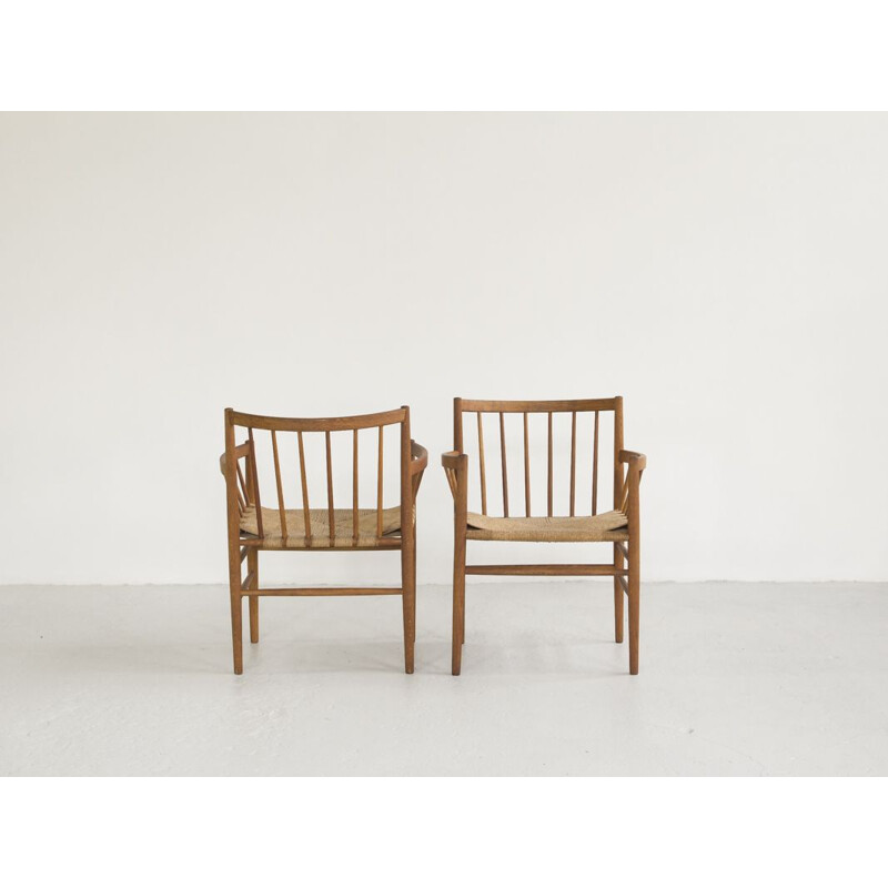 Set of 2 vintage chairs by Jørgen Baekmark for FDB