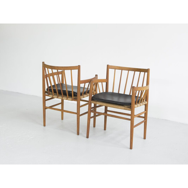 Set of 2 vintage chairs by Jørgen Baekmark for FDB