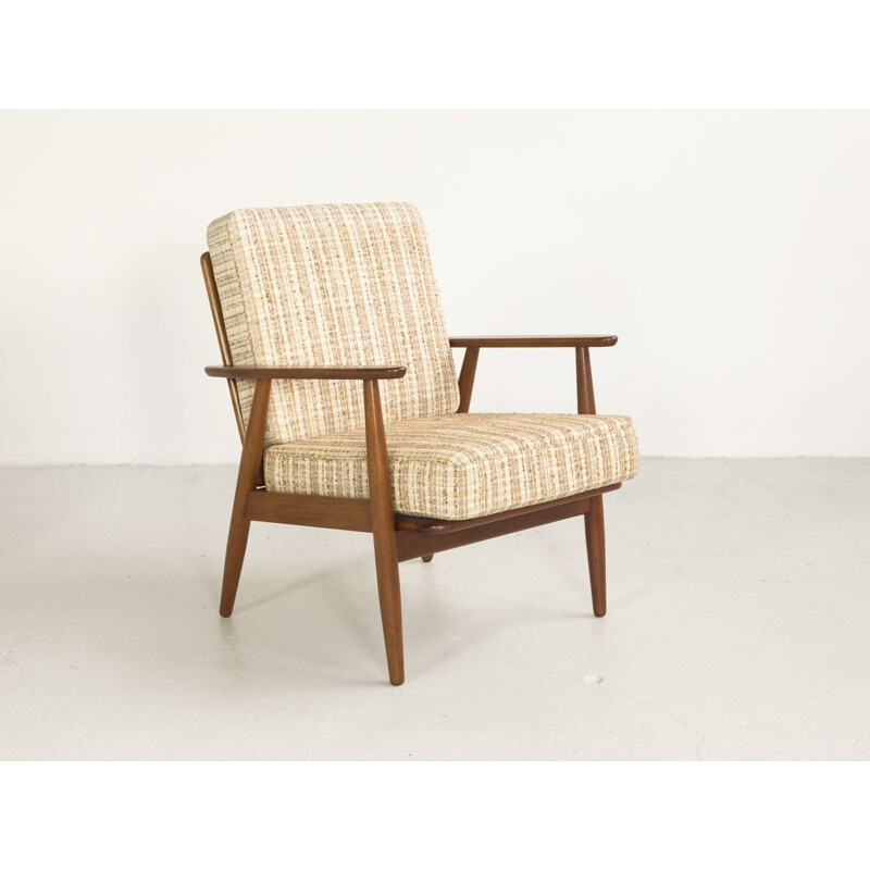 Set of 2 vintage Danish armchairs in solid teak