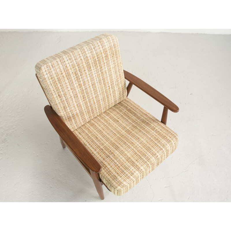 Set of 2 vintage Danish armchairs in solid teak