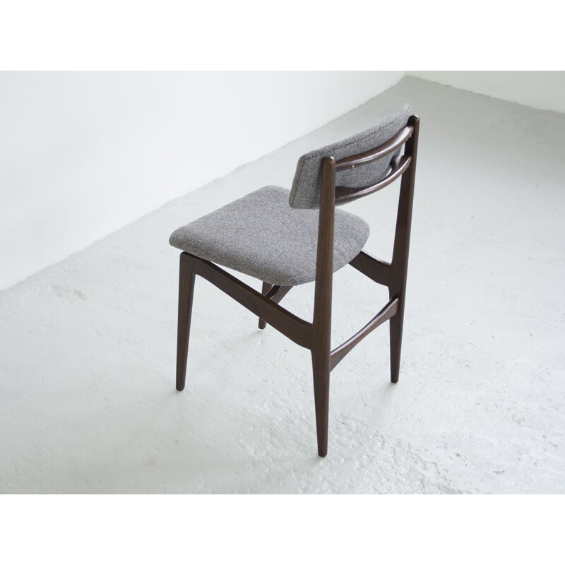 Suite de 6 chaises vintage danoises en palissandre massif