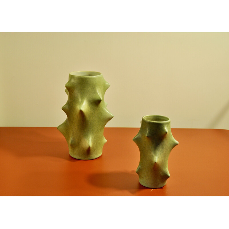 Set of 2 vintage Danish vases by Knud basse