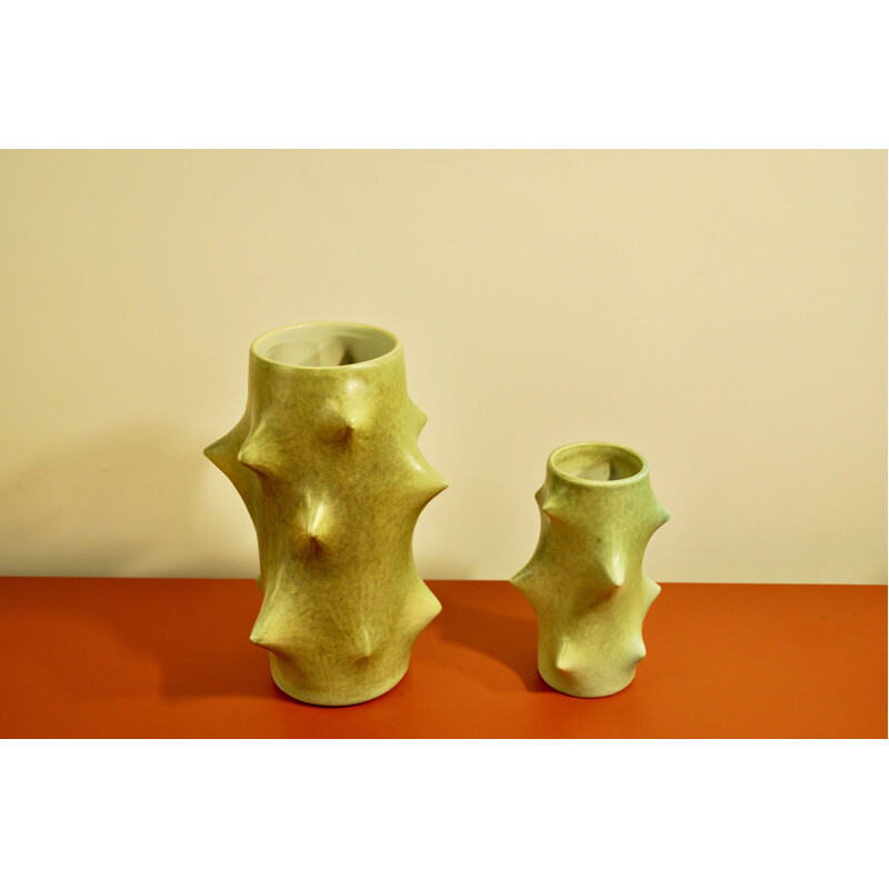 Suite de deux vases vintage danoises par Knud Basse