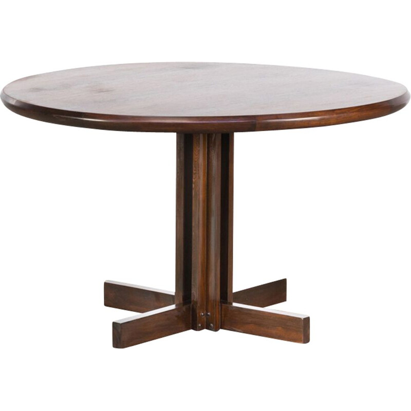 Vintage round dining table in rosewood