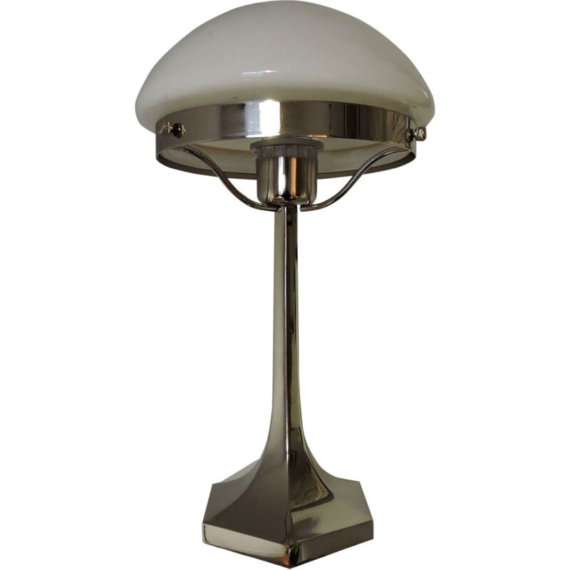 Lampe vintage belge en acier inoxydable par Lustrerie Deknudt