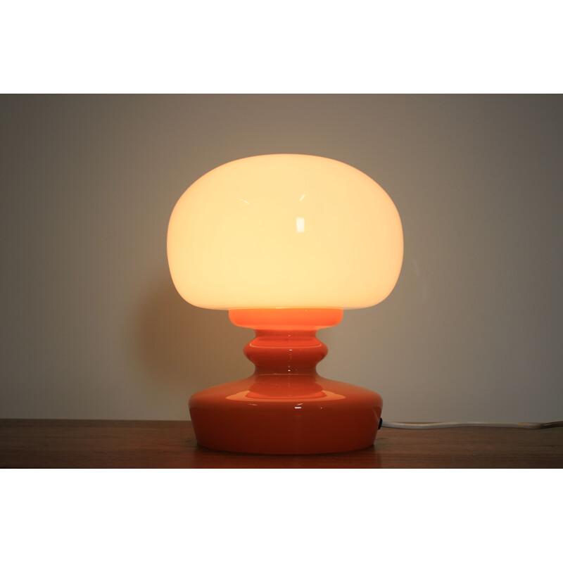 Lampada vintage in vetro arancione 1970