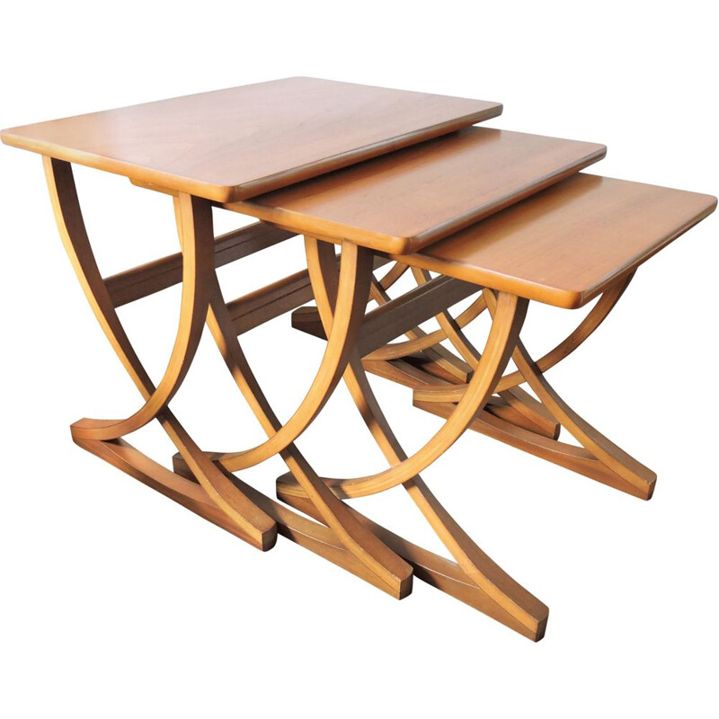 Vintage nesting tables in teak  from Nathan