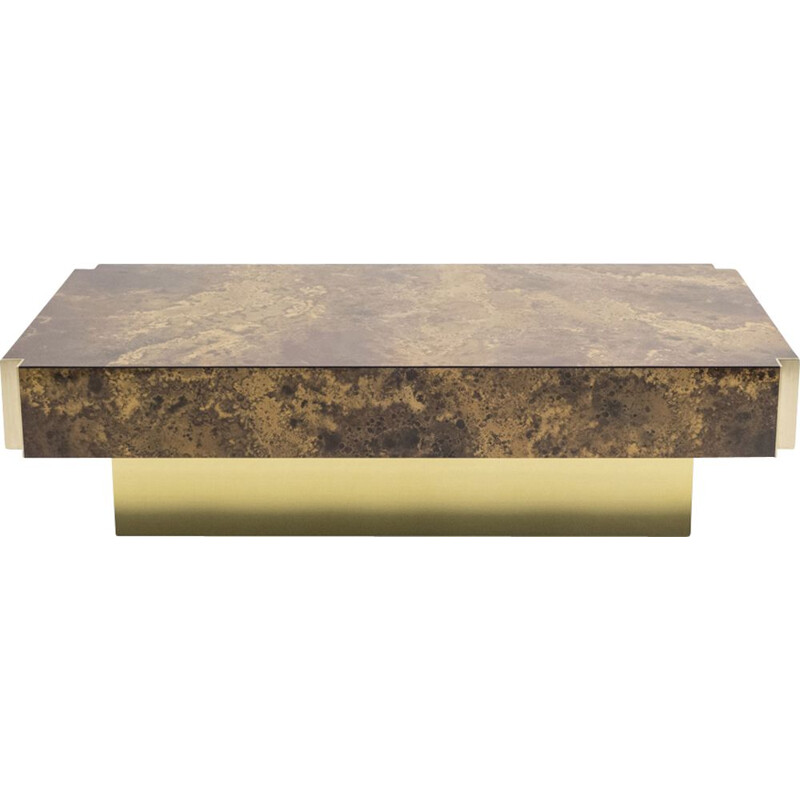 Vintage coffee table in brass by the Jansen home