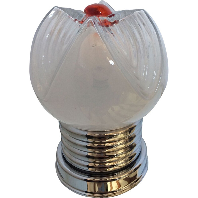 Lampe vintage en verre de Murano par Mazzega