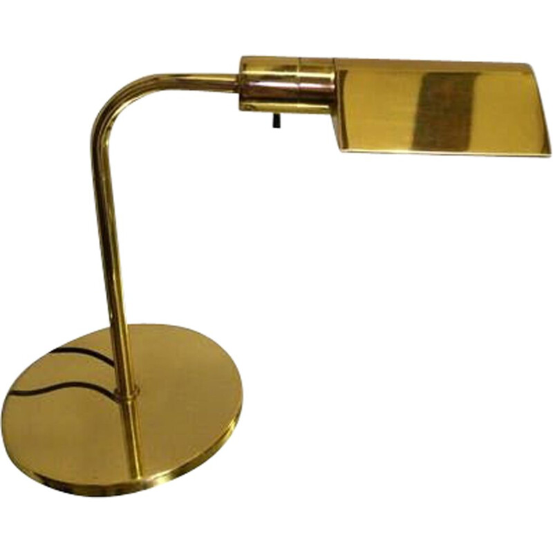 Vintage golden lamp in chromed metal