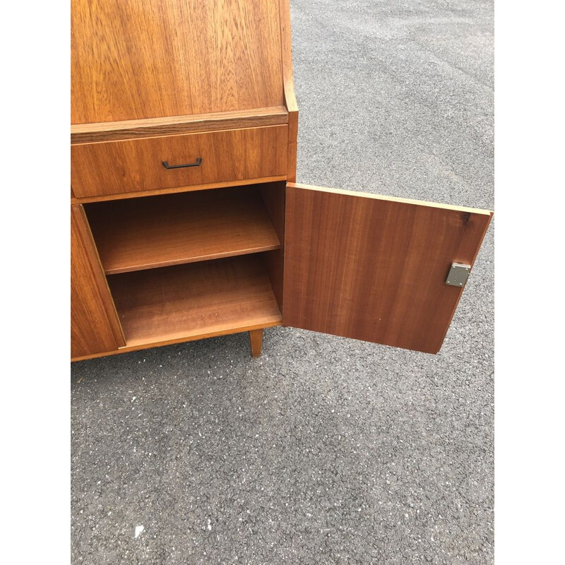 French vintage wooden writing desk 1960