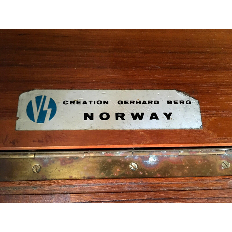 Vintage scandinavian sideboard for Gerhard Berg in teak 1960