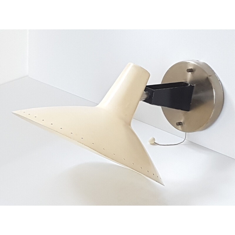 Vintage beige wall lamp 1950