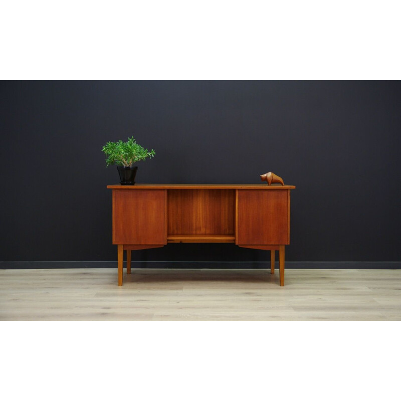 Vintage danish writing desk in teak 1970