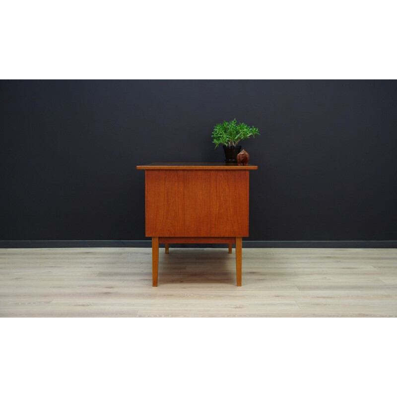 Vintage danish writing desk in teak 1970