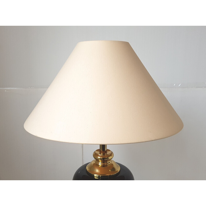 Maison Le Dauphin vintage vloerlamp in zwart staal 1970