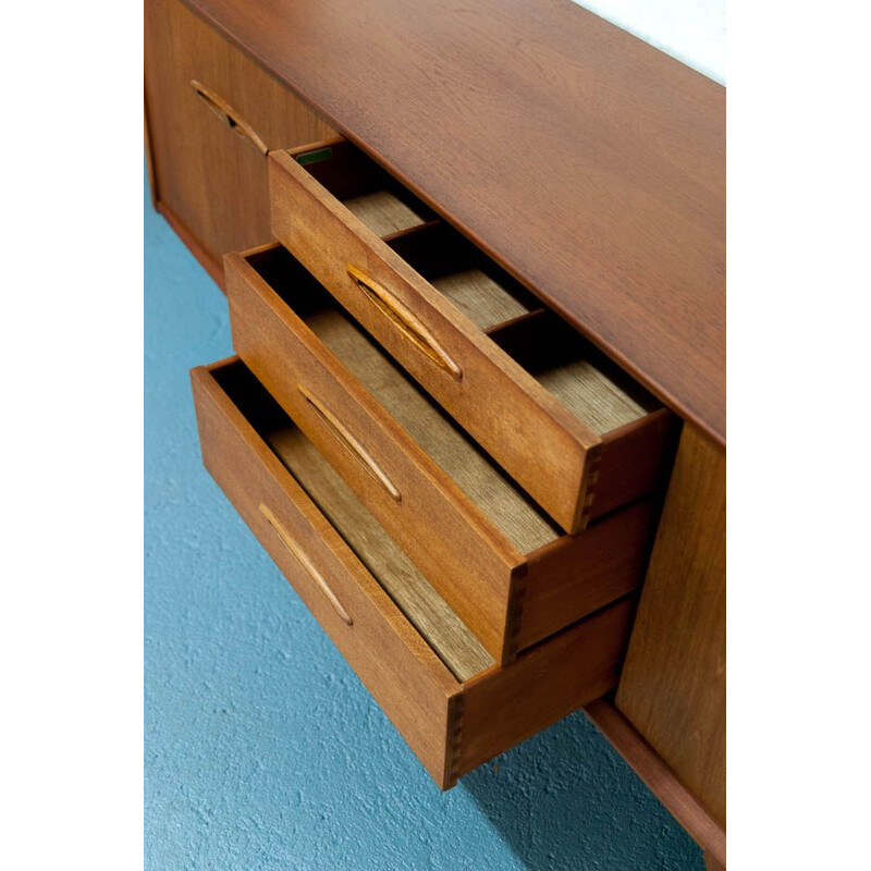 Vintage sliding sideboard for Jentique made in teak 1960