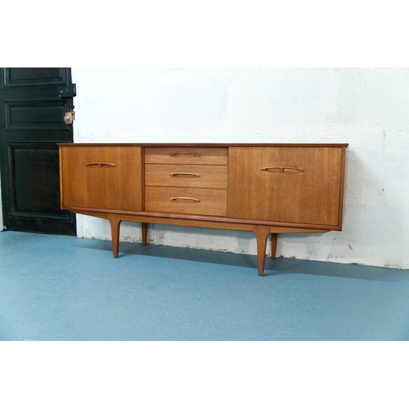 Vintage sliding sideboard for Jentique made in teak 1960