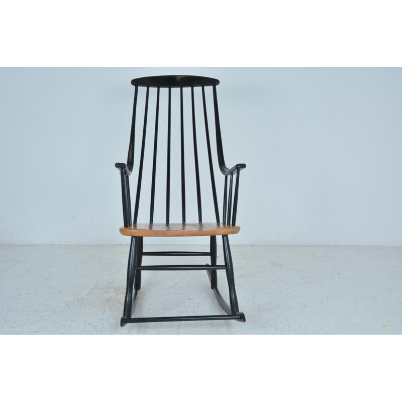 Vintage Grandessa rocking chair for Nesto in beechwood 1960