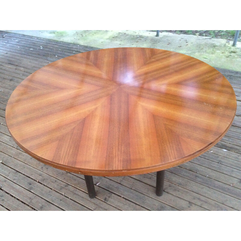 Vintage swiss dining table in wood 1960