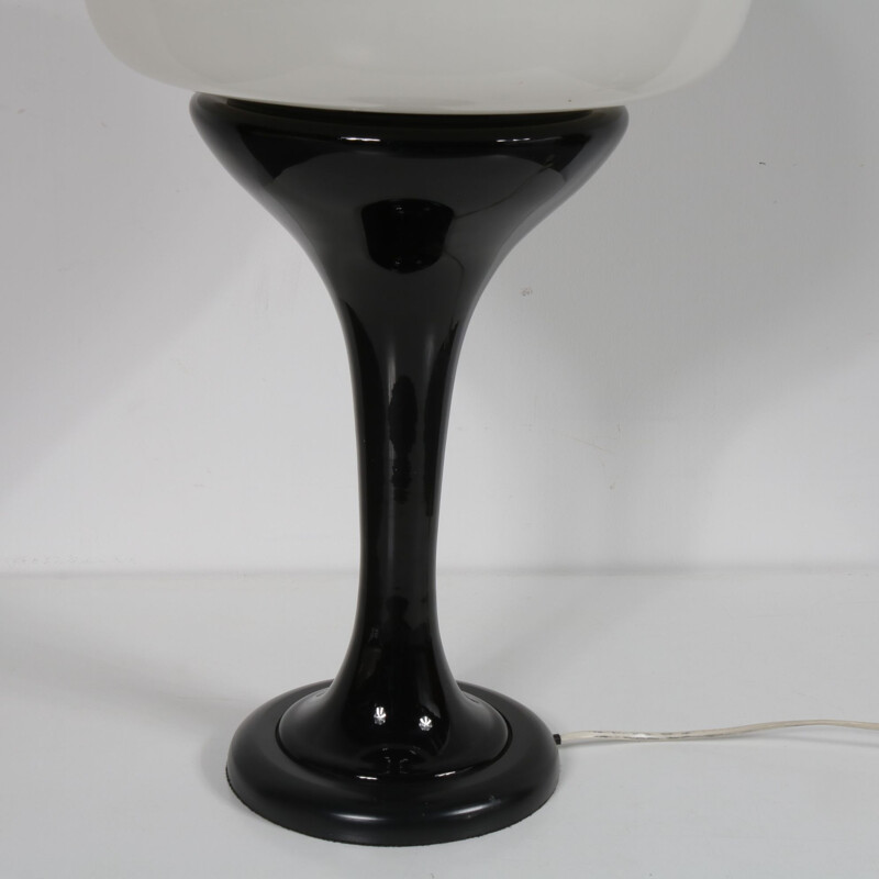 Lampe vintage noire pour Mazzega en verre fabrication italienne 1970